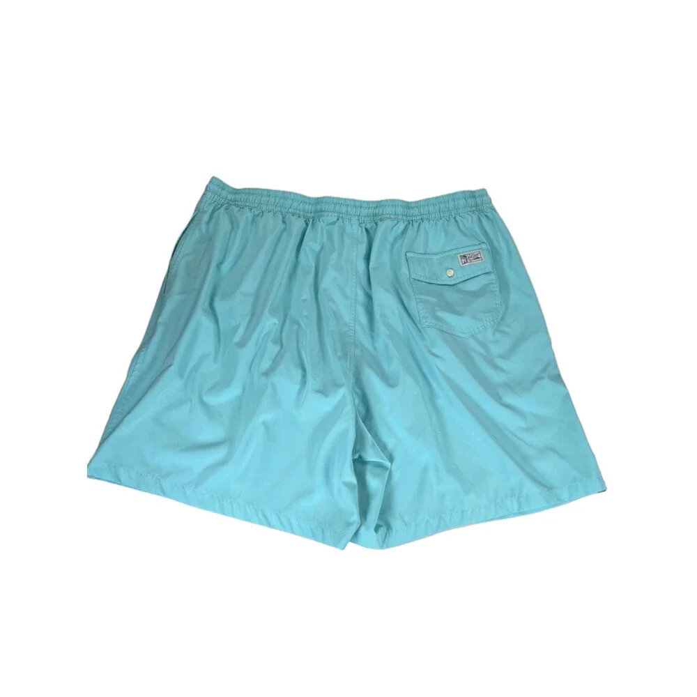 Polo Ralph Lauren Men's Blue/Teal Stretch Waist Lined Swim Trunks - 4XL Tall